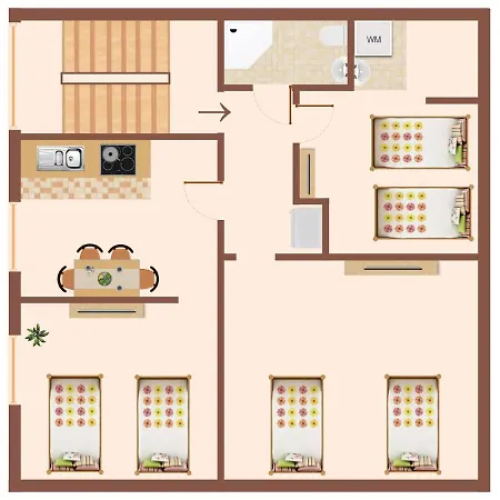 Apartmán Vaz Rs03 Fuer Monteure, Wlan, Tv, Kueche, Parking, Autobahnaehe